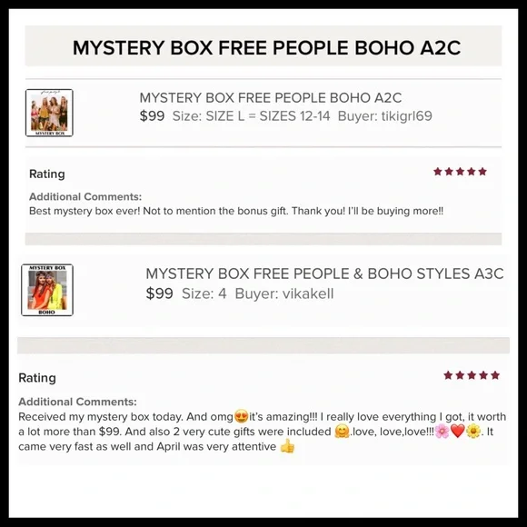 FREE PEOPLE BOHO MYSTERY BOX A2C - Picture 8 of 16